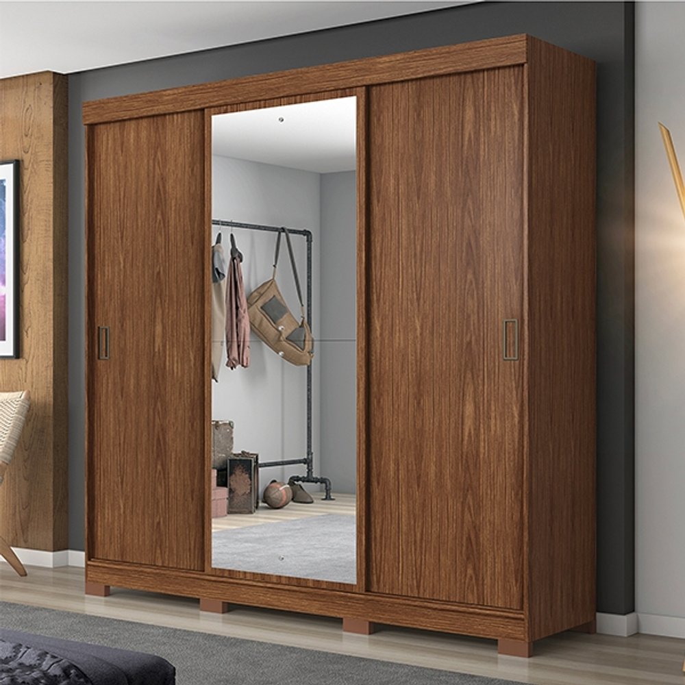 ROPERO 3 PUERTAS CORREDIZAS CON ESPEJO NT5020 NOTAVEL CASTAÑO