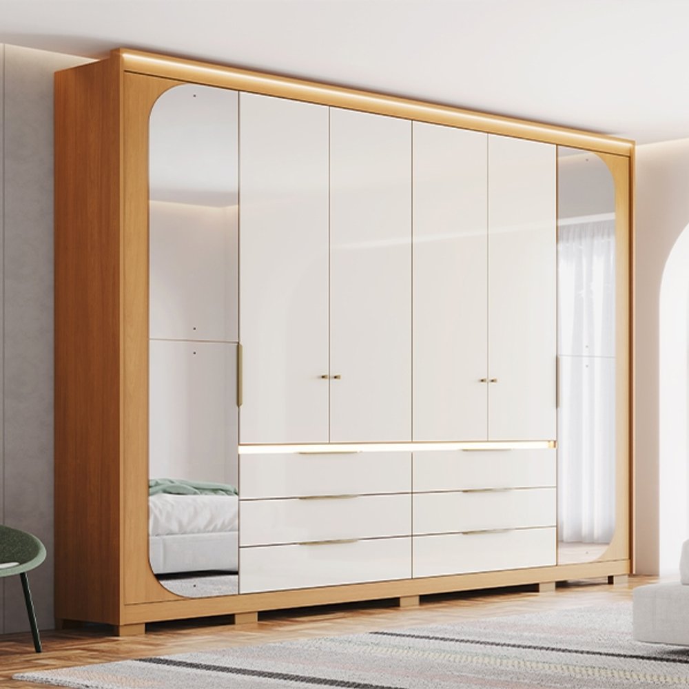 ROPERO 6 PUERTAS Y 6 CAJONES LUMIERE HENN CINAMOMO | OFF WHITE