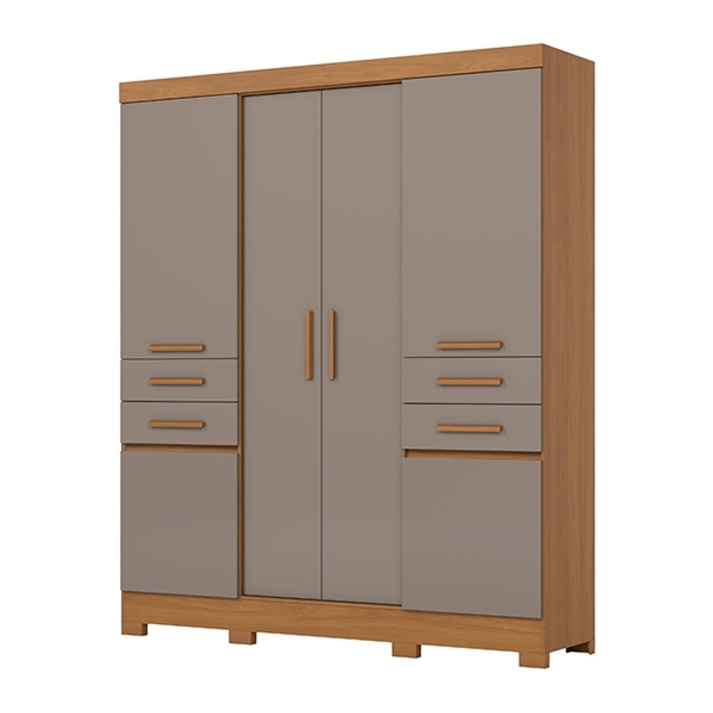 ROPERO 6 PUERTAS Y 4 CAJONES B392 BRIZ CINAMOMO | AVELLANA