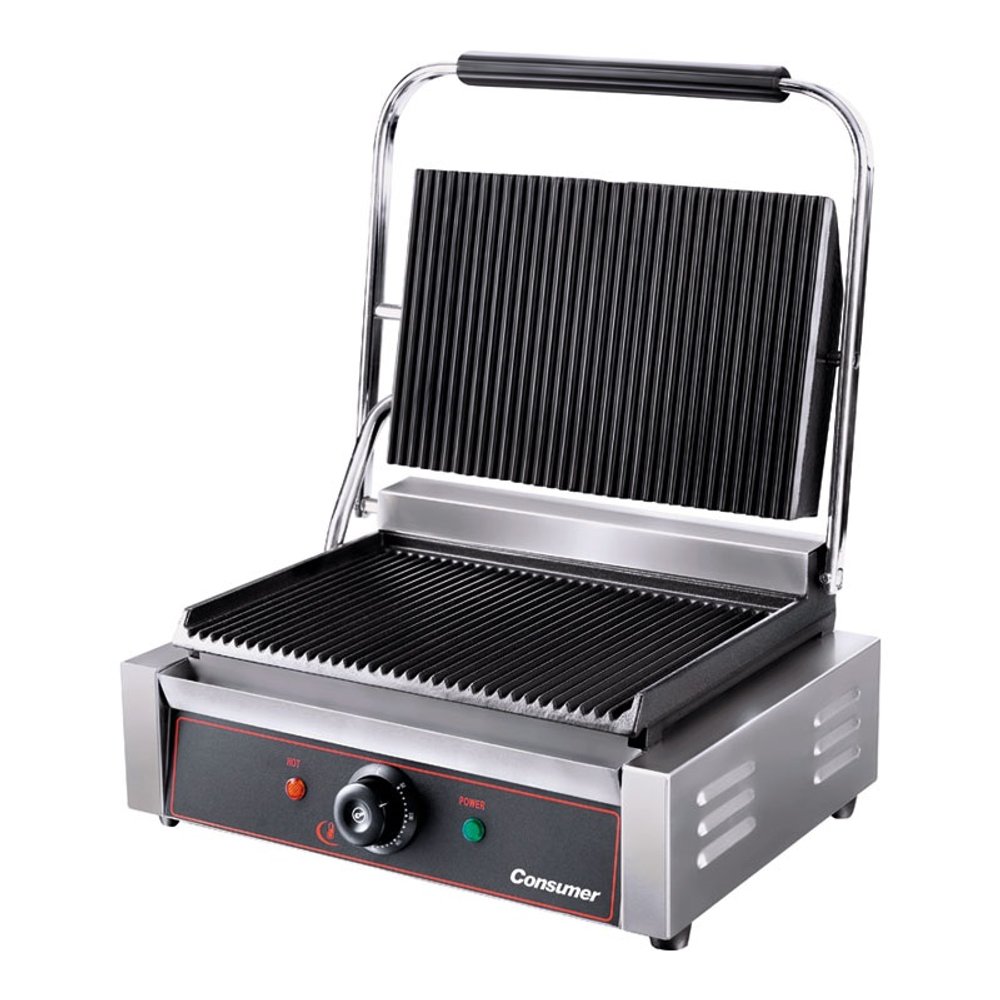 PLANCHA GRILL ELECTRICA 1 TAPA CONSUMER