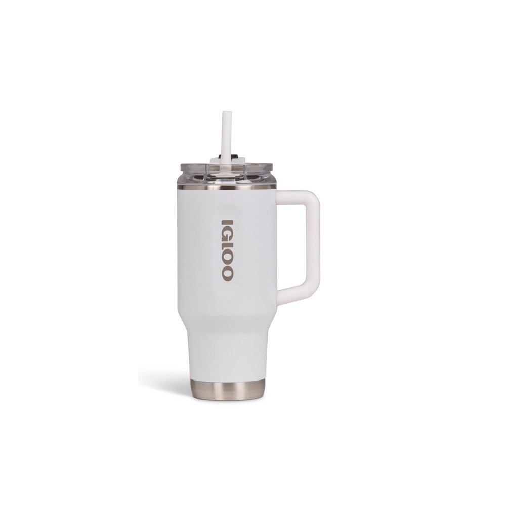VASO TERMICO IGLOO 950ML  BLANCO C/PAJITA 71221