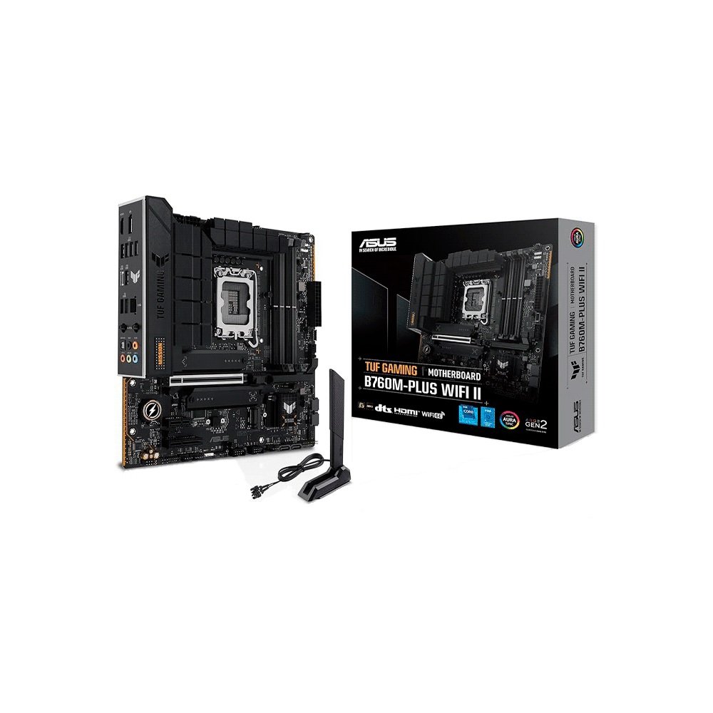 PLACA MADRE ASUS 1700 TUF GAMING B760M-PLUS WIFI II DDR5 S/R/HDMI/DP/3M2/USB/MATX