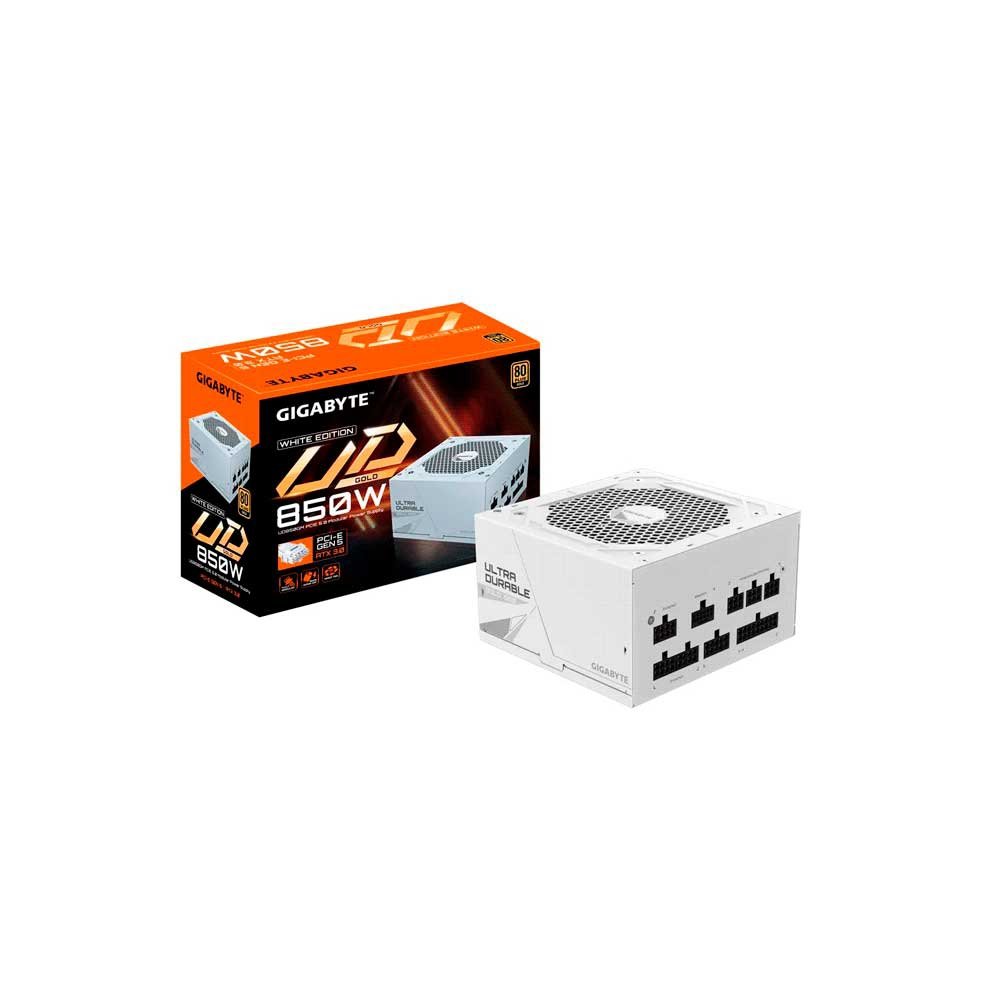 FUENTE GIGABYTE 850W 80PLUS GOLD FULL MODULAR BLANCO BIVOLT GP-UD850GM PG5W