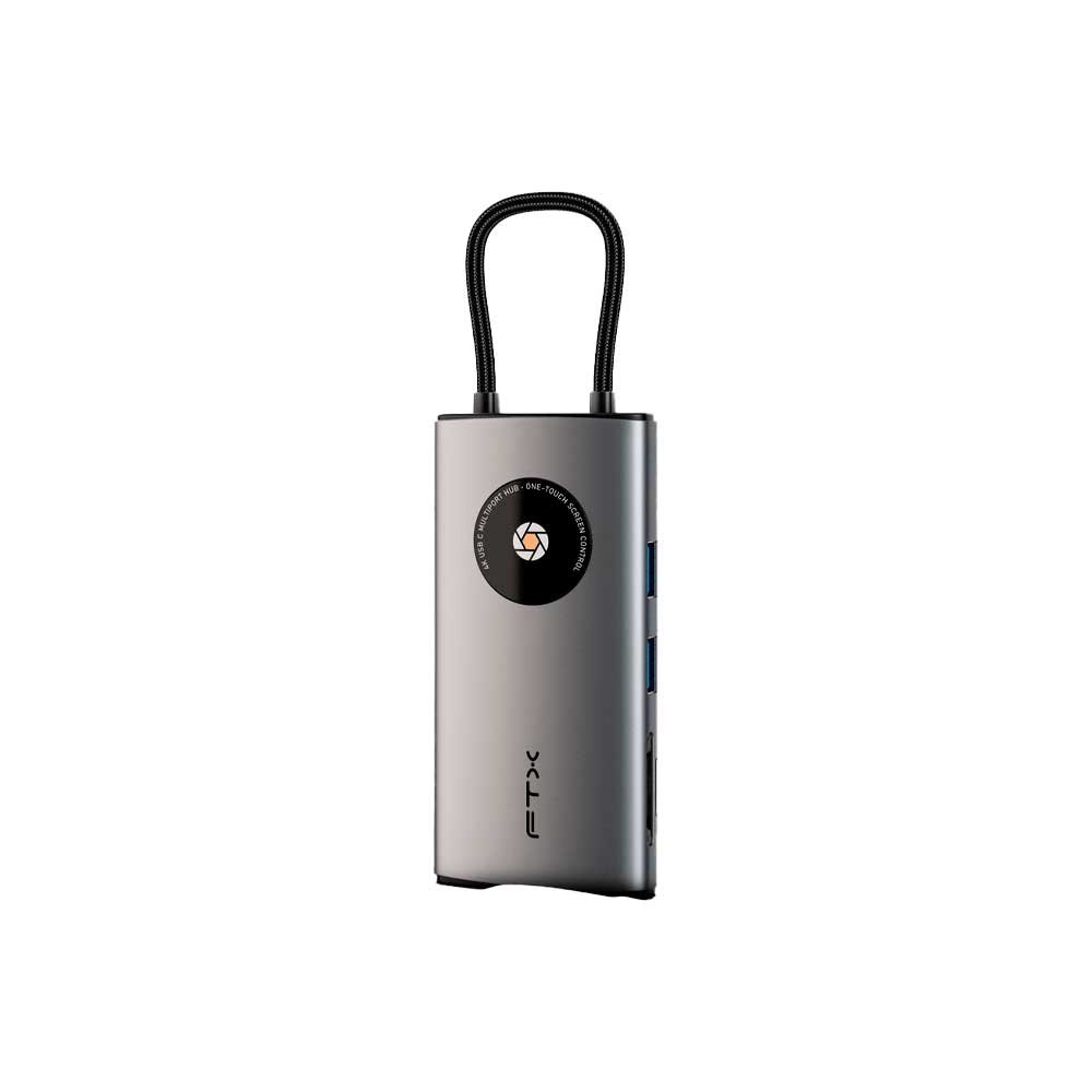 HUB 8 EN 1 USB-C - HDMI/RJ45/USB-A/USB-C/SD FTX-HUBL3-AG 4K/30HZ/1GBPS/100W/5GBPS