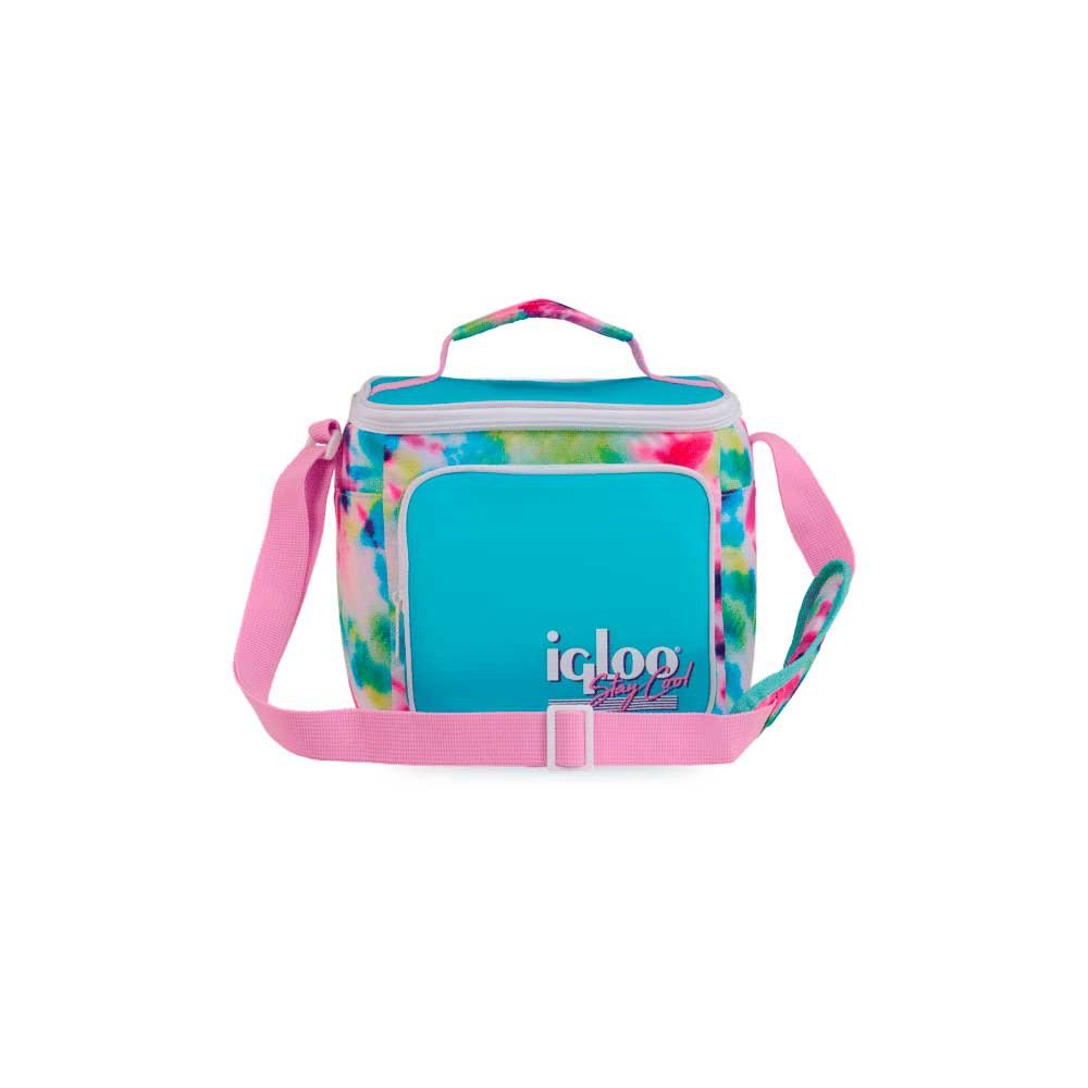 BOLSA TERMICA IGLOO 9 LATAS VERTICAL LUNCH RETRO CELESTE 63085