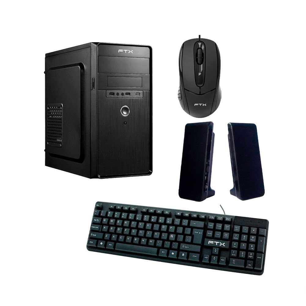 GABINETE KIT FTXM1 C/FUENTE 600W MOUSE+TECL+SPK/ESP MATX/MITX