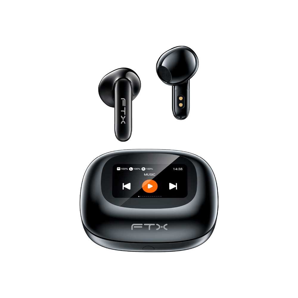 AURICULAR CON MICROFONO FTX E97L-BK BT/MIC/TOUCH/IPX6 NEGRO C/PANT LED