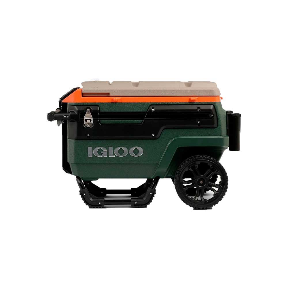 CONSERVADORA IGLOO 66 LITROS TRAILMATE JOURNEY C/RUEDAS VERDE OSCURO/ NARANJA 35151