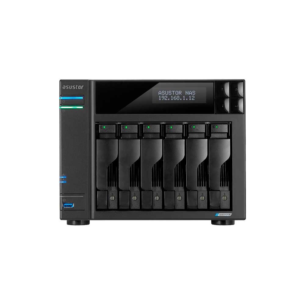 ALMACENAMIENTO NAS ASUSTOR AS6706T V2 QC 2.0/6BAY/8G/4 M.2/2-GBLAN/HDMI/2 USB3.2
