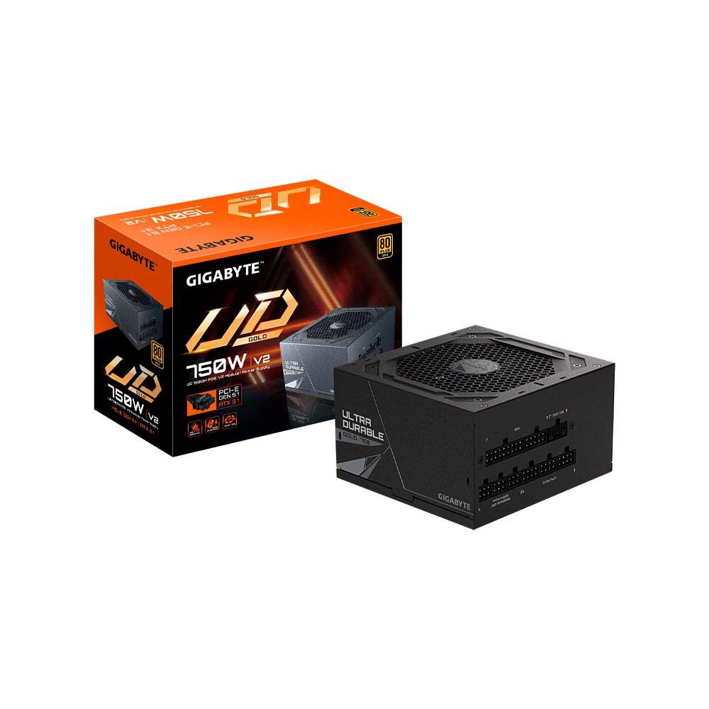 FUENTE 750W GIGABYTE 80PLUS GOLD FULL MODULAR BIVOLT GP-UD750GM PG5 V2