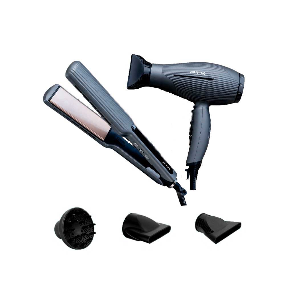 SECADOR + PLANCHITA MODELADORA FTX STYLE DUO 2200W + 60W 220V
