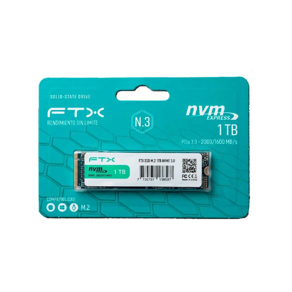 SSD M.2 NVME 1TB FTX N3 2000/1600 PCIE 3.0