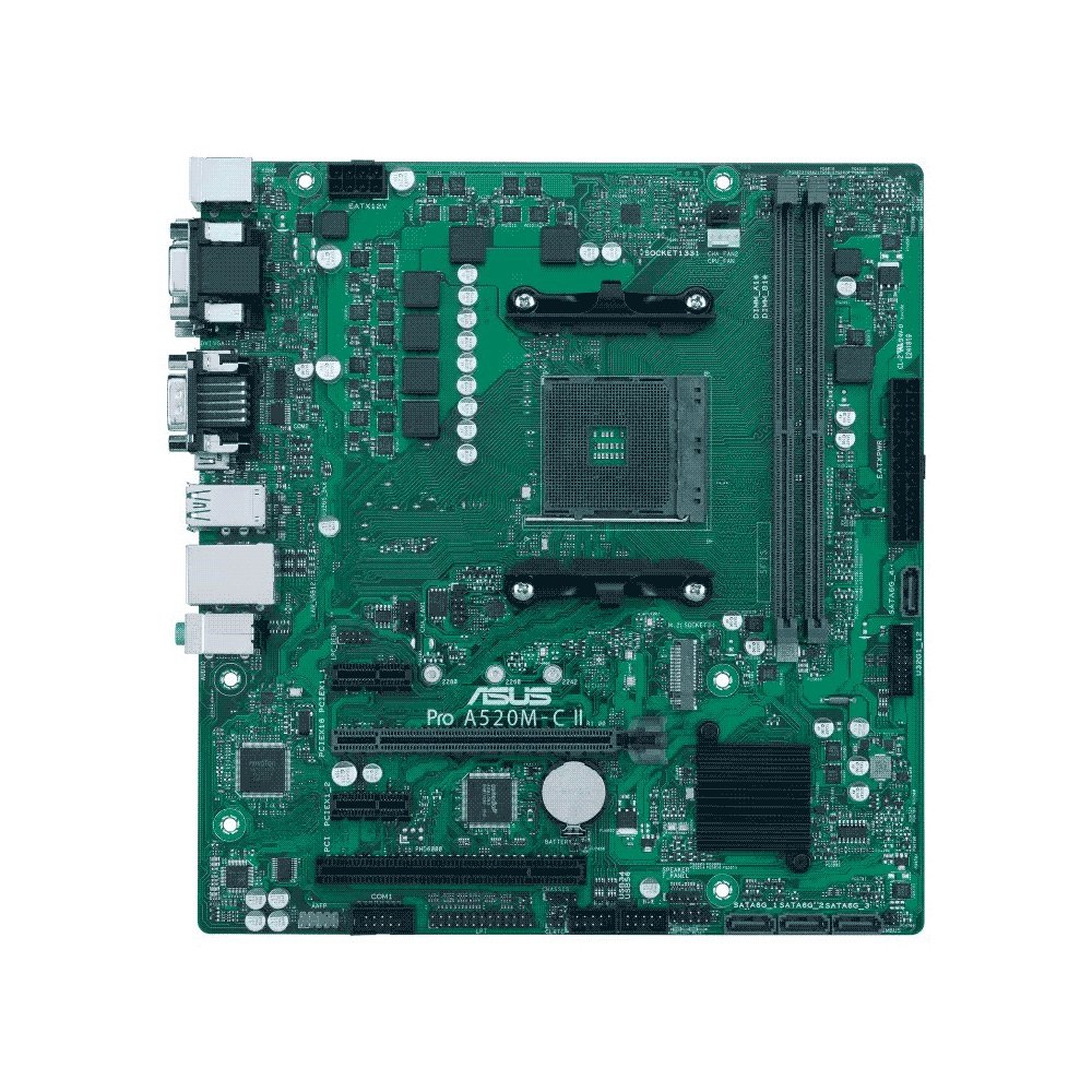 PLACA MADRE ASUS AM4 A520M-C II/CSM PRO V/S/R/HDMI/DP/M.2/DDR4/USB3.2/MATX