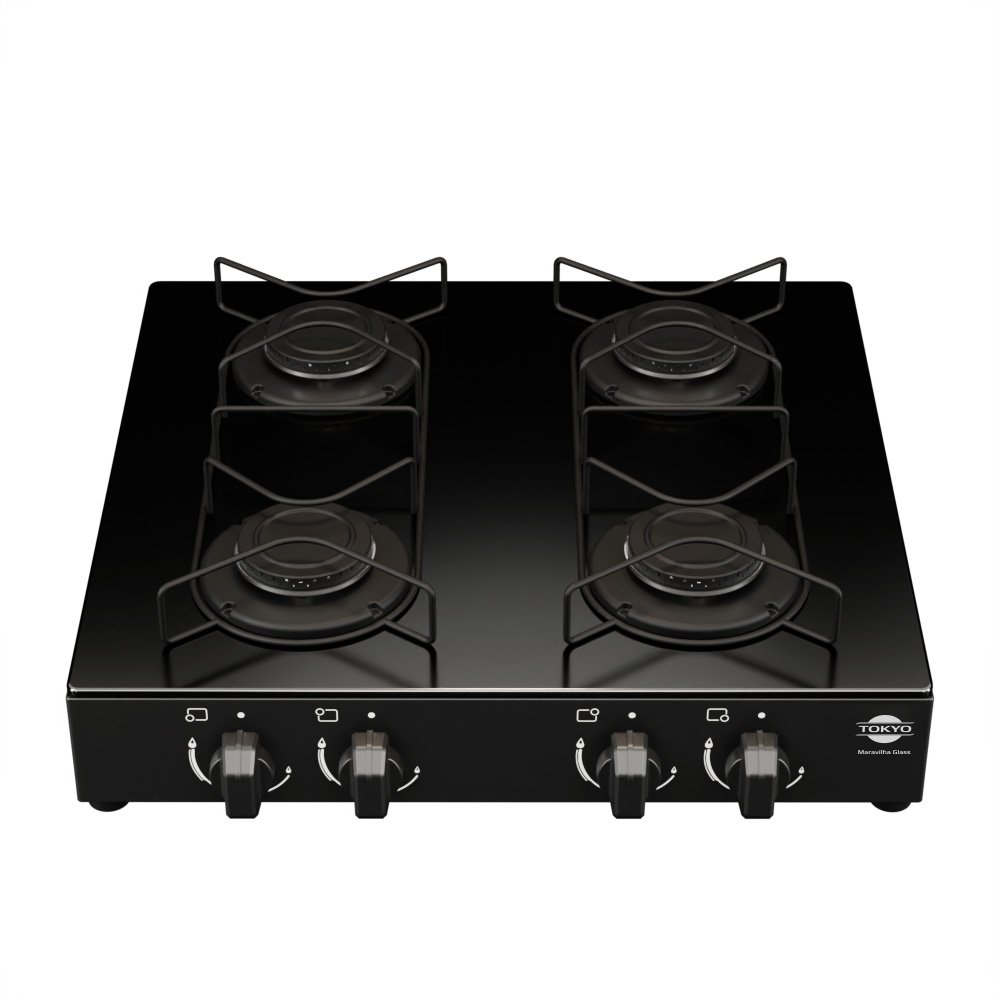 COCINA A GAS DE MESAGLASS TOKYO MARAVILHA 4H NEGRO