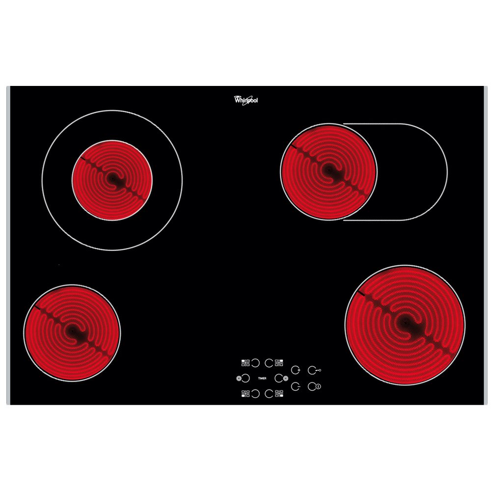 ANAFE WHIRLPOOL ELECT WDF77DIM VITROCERAMICO 77CM