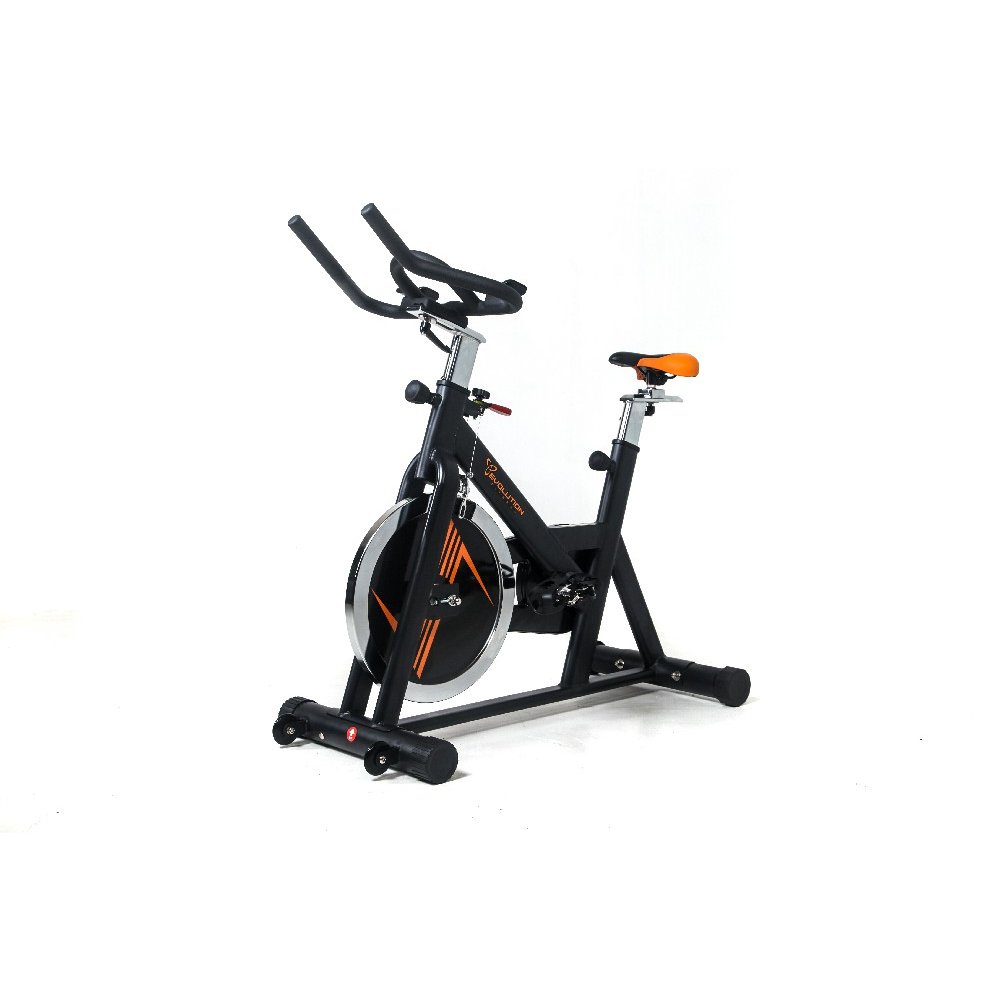 BICICLETA SPINNING SEMI PROFESIONAL EVOLUTION SP2600 130KG DISCO 20KG