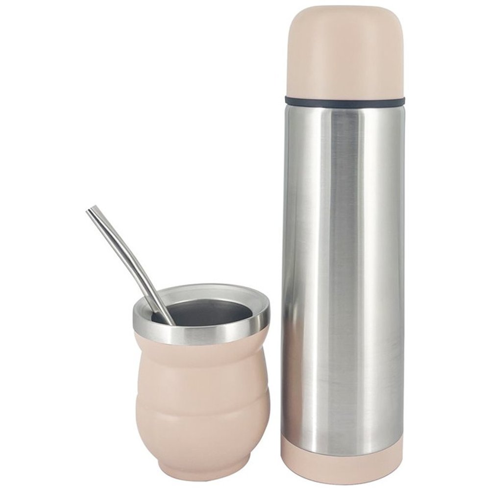 SET MATE C/BOMBILLA Y TERMO 500ML ROSA