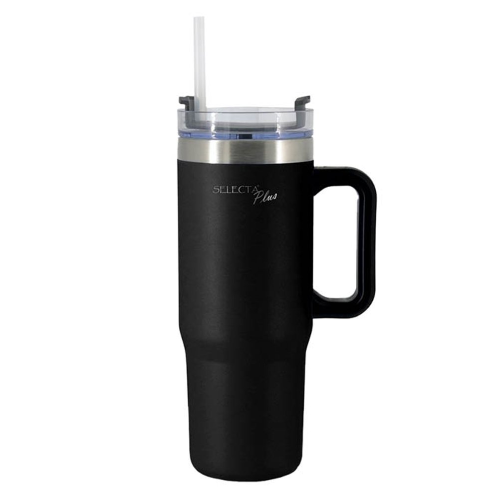 MUG TRAVEL TERMICO 900ML ACERO INOX NEGRO SELECTA