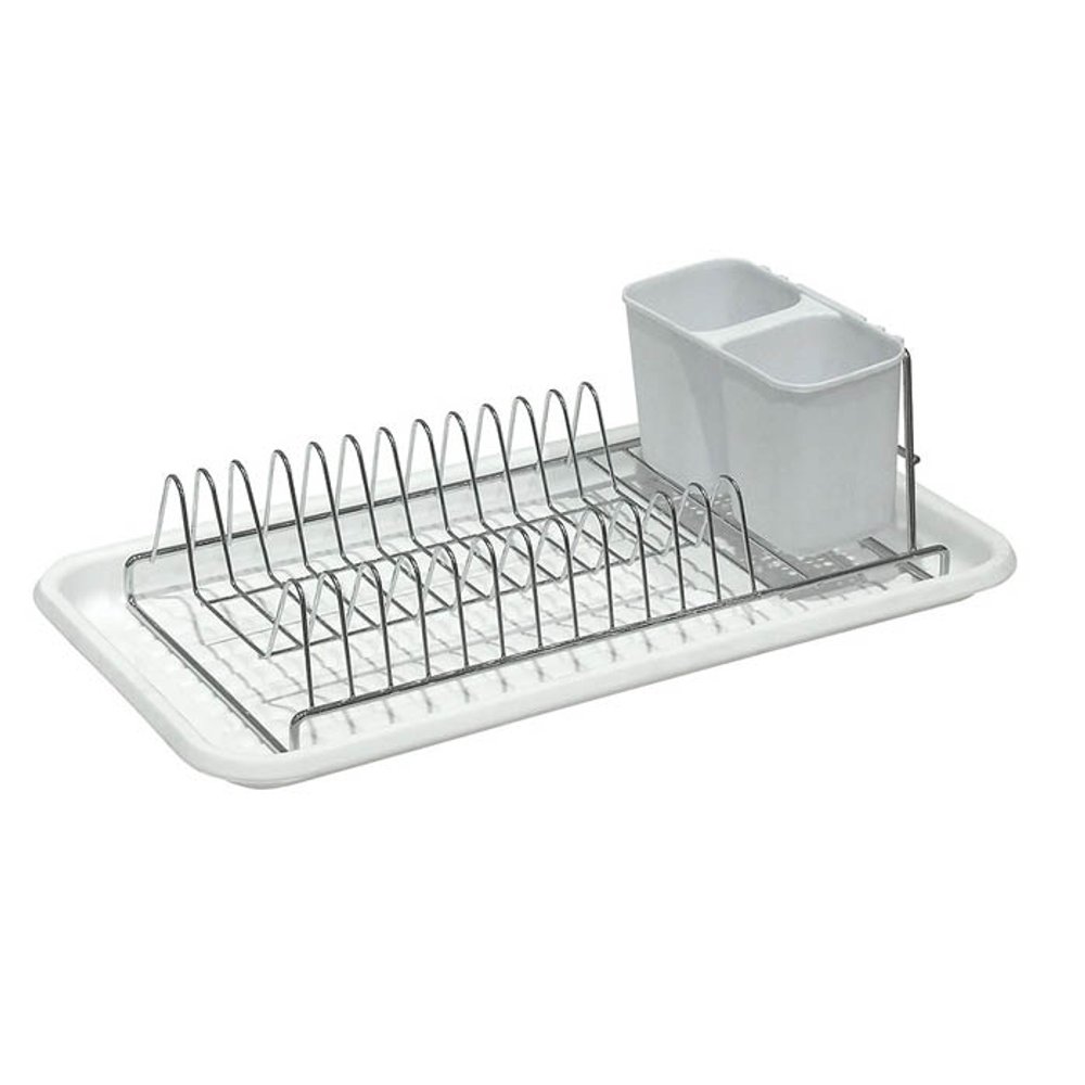 ESCURRIDOR A.CROM C/BANDEJA Y CUB. BLANCO. 44X24X12