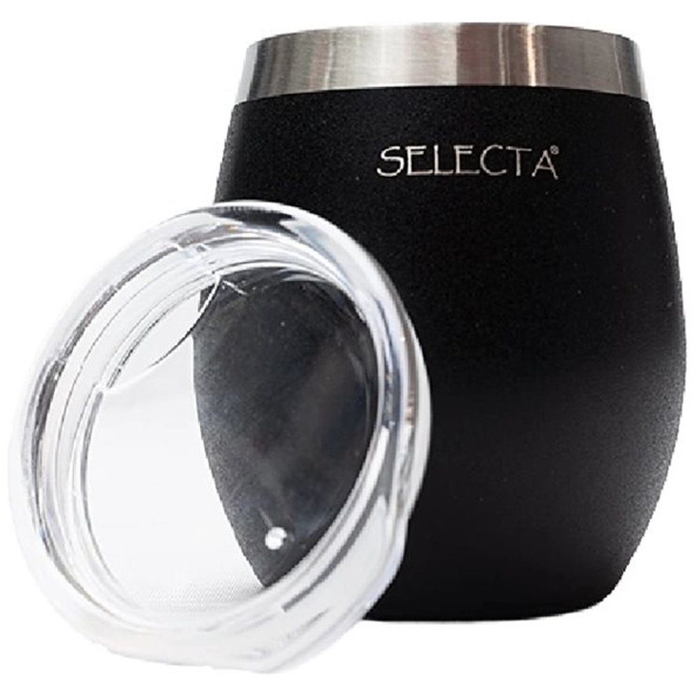MATE 240ML DOBLE PARED NEGRO AQUA SELECTA