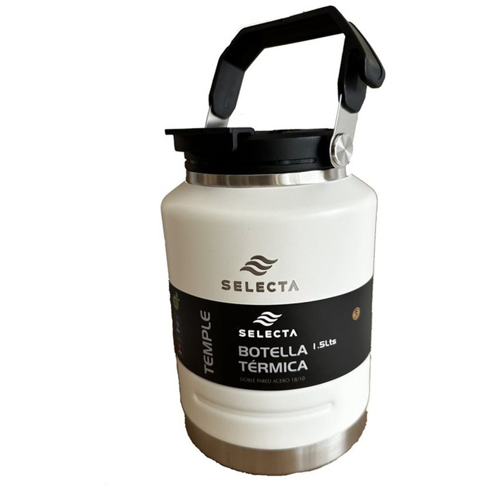 BOTELLA TERMICA 1.5L ACERO C/PICO BLANCO