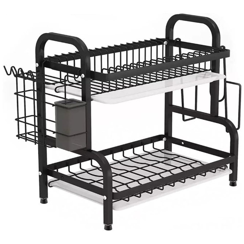 ESCURRIDOR DE VAJILLA DECOTEAM 2 NIVELES DCE-009 NEGRO