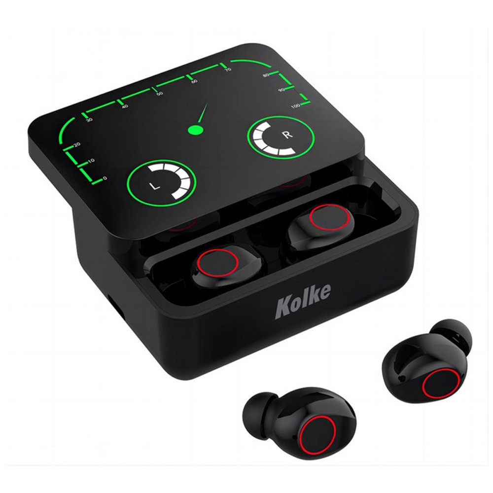 AURICULAR TWS CON ESTUCHE Y DISPLAY KAB-652 NEGRO