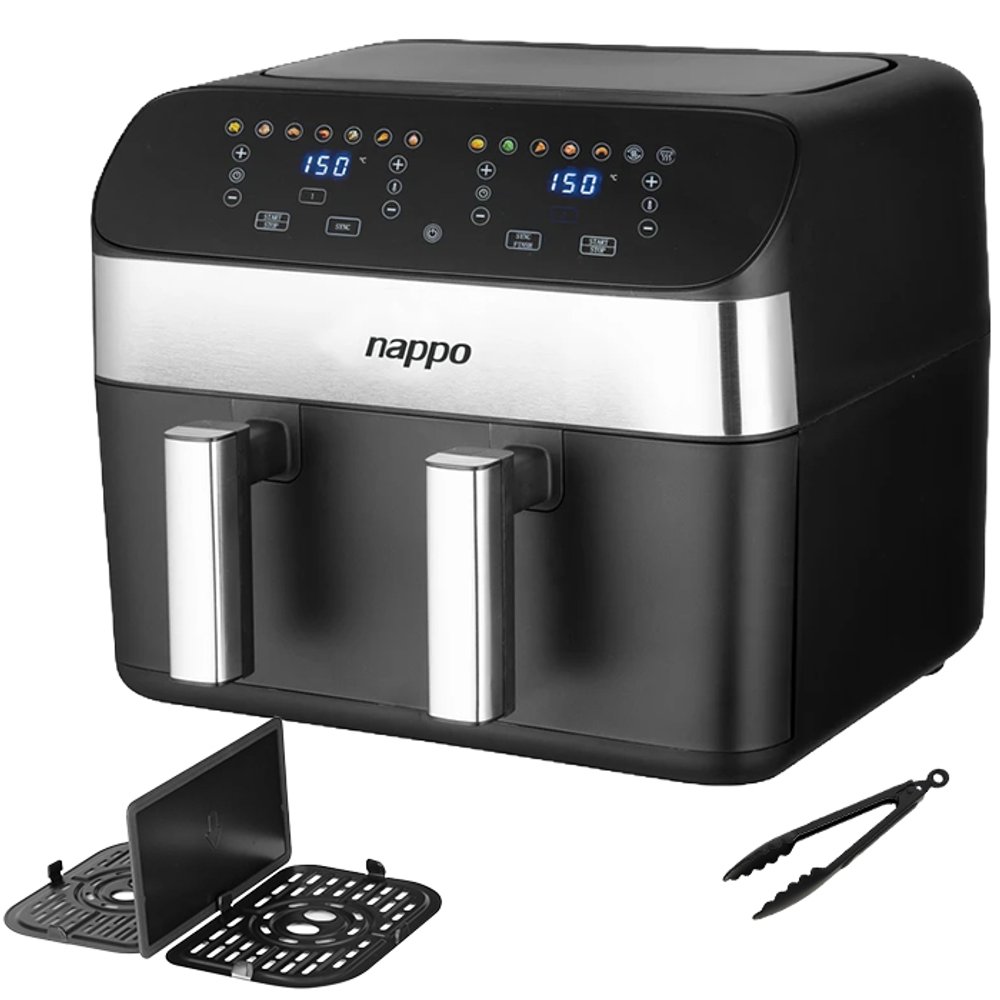 FREIDORA DIGITAL SIN ACEITE NAPPO DOBLE CRISPPRO 9L NEF-238