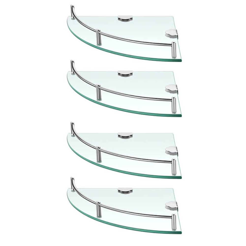 SET DE 4 ESTANTES ESQUINEROS DE VIDRIO DECOTEAM DBE-040