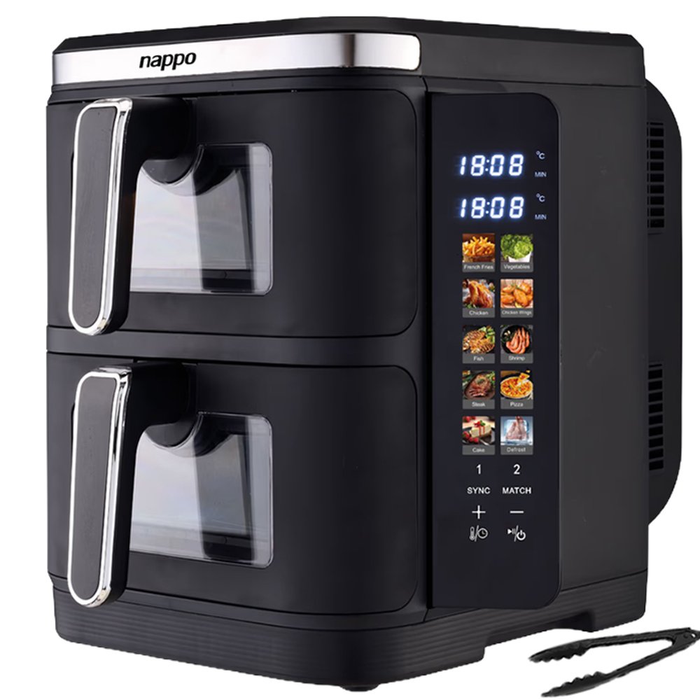 FREIDORA DIGITAL NAPPO SIN ACEITE DOBLE VERTICAL DUAL PRO 11L NEF-251