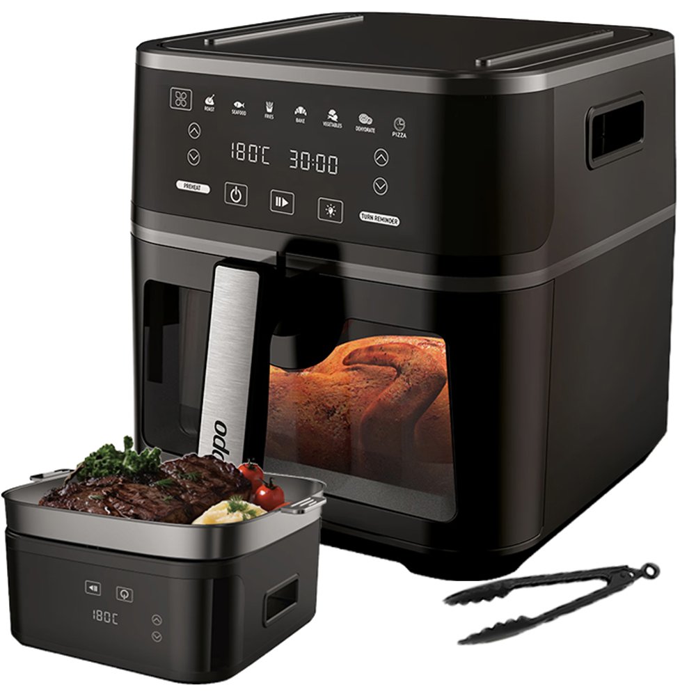 FREIDORA DIGITAL 2 EN 1: FREIDORA SIN ACEITE Y PARRILLA 8L NEF-276
