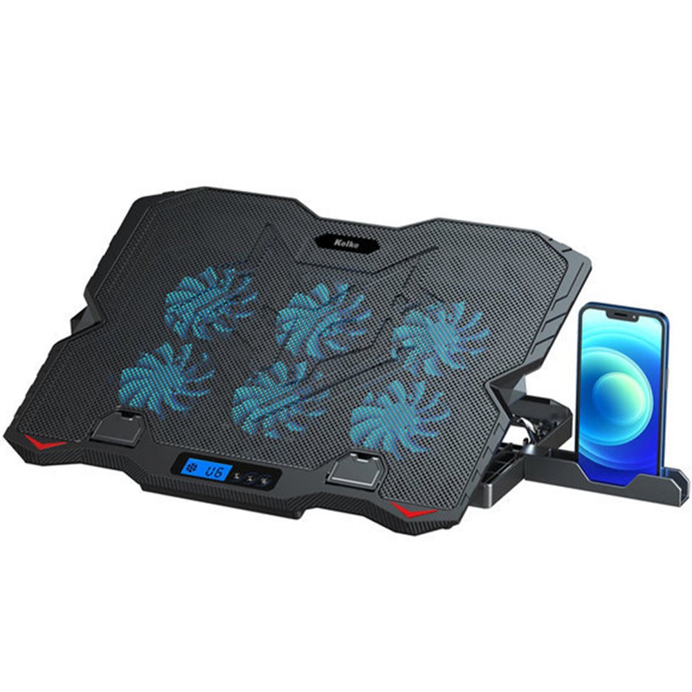 SOPORTE COOLER P/NOTEBOOK 6 VENTILADORES + SOPORTE P/CELULAR KOLKE KVC-770