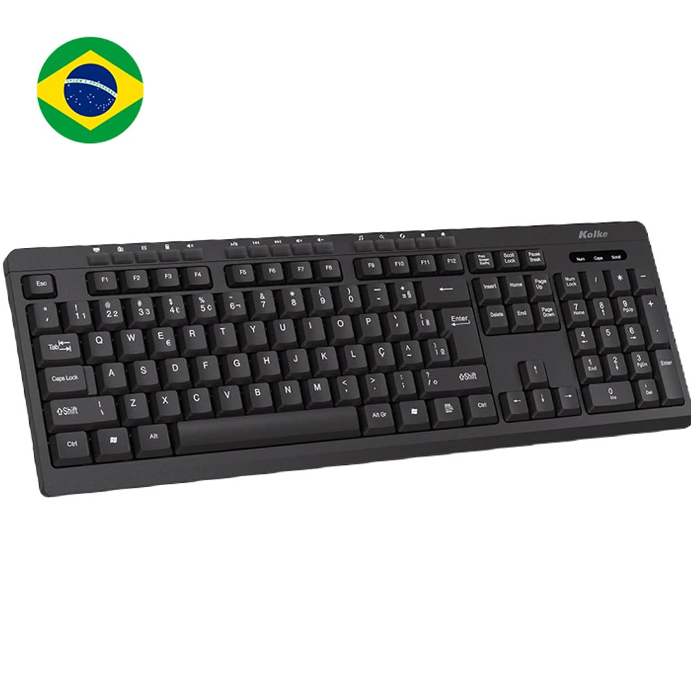 TECLADO MULTIMEDIA KOLKE KET-797 BRASIL