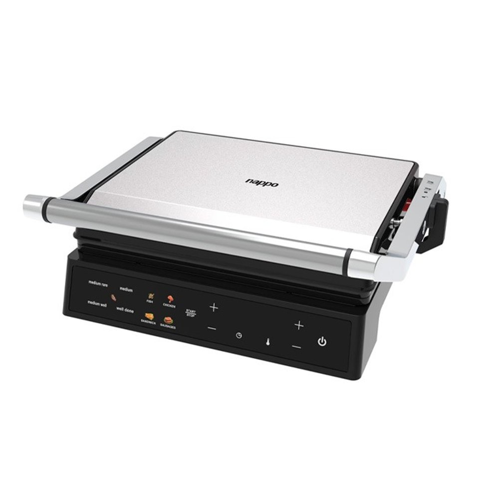 GRILL SANDWICHERA CUADRUPLE DIGITAL NAPPO 5 FUNCIONES INTELIGENTES NEG-351