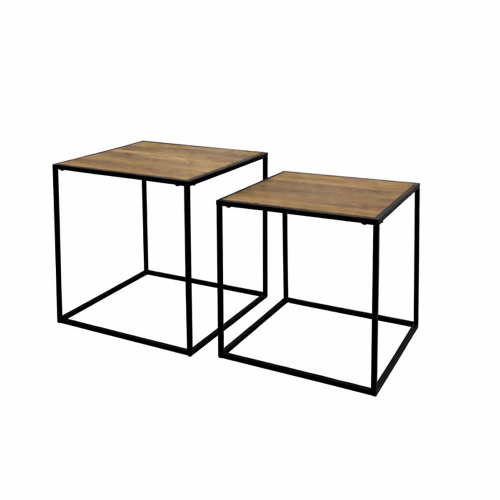 SET 2 MESAS AUX 37X37X40.5/33X33X35.5CM MADERA