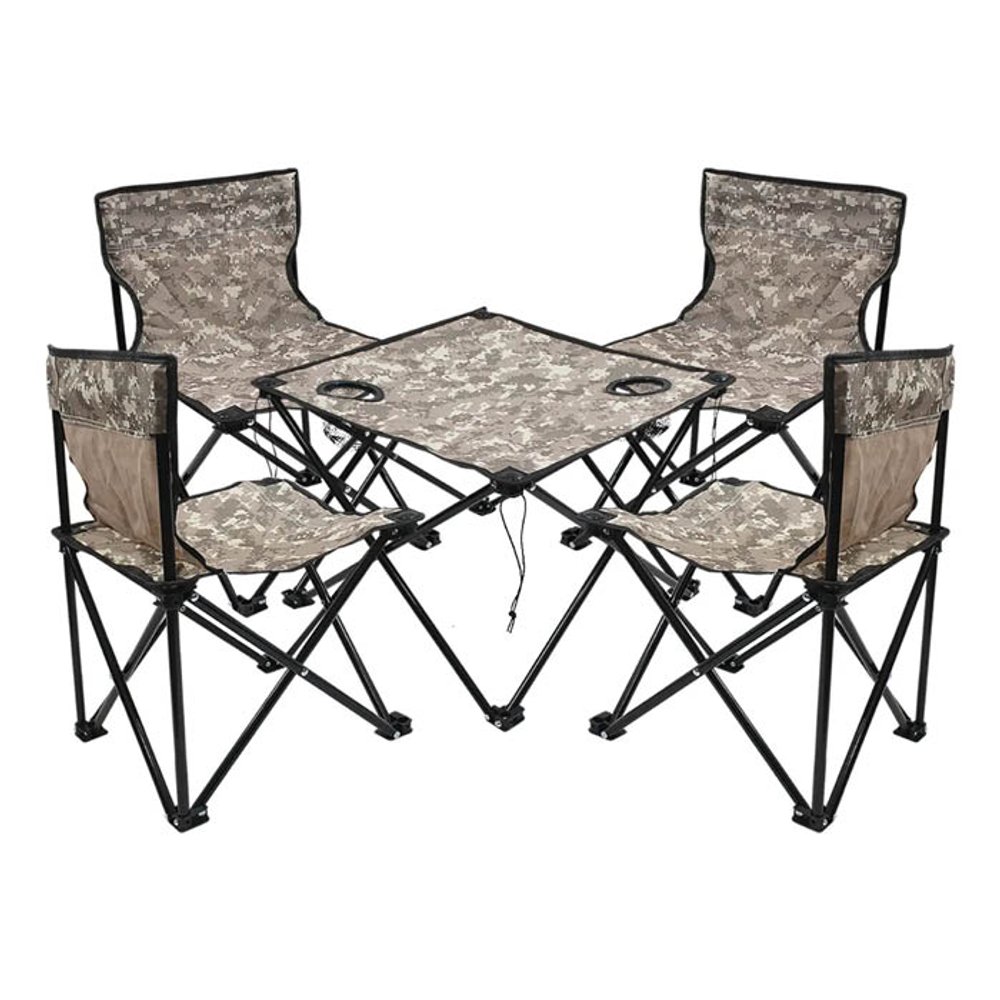 JUEGO DE SILLAS DE CAMPING & MESA LEVEL PLEGABLE