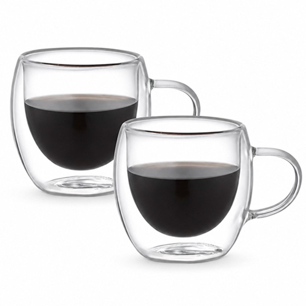SET 2 TAZAS DOBLE PARED 80ML BOROSILICATO VARENNA